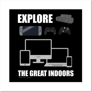 Explore The Great Indoors Gamer Novelty Gift Posters and Art